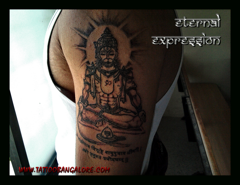 Meditating Hanuman Tattoo