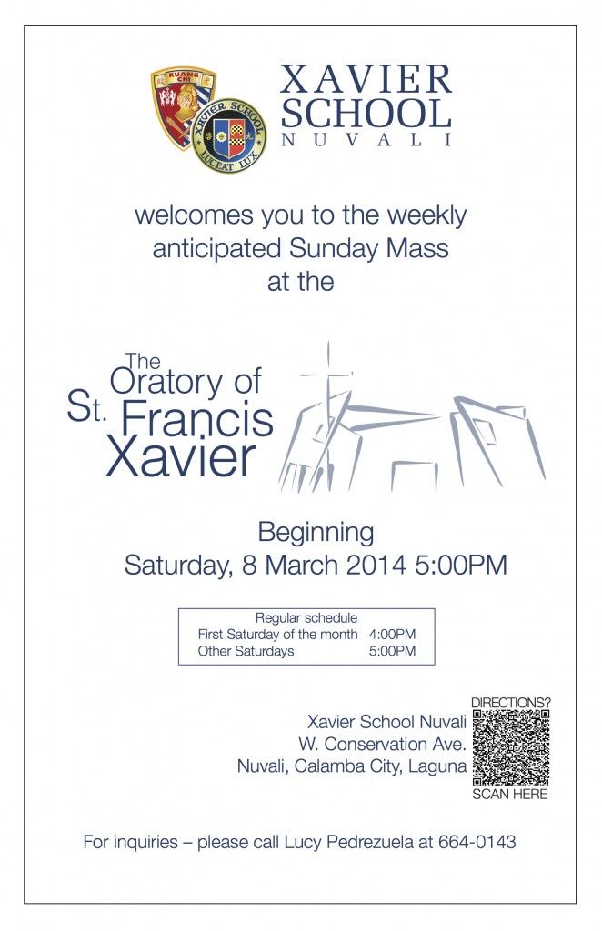 Xavier School Nuvali anticipated Sunday Mass