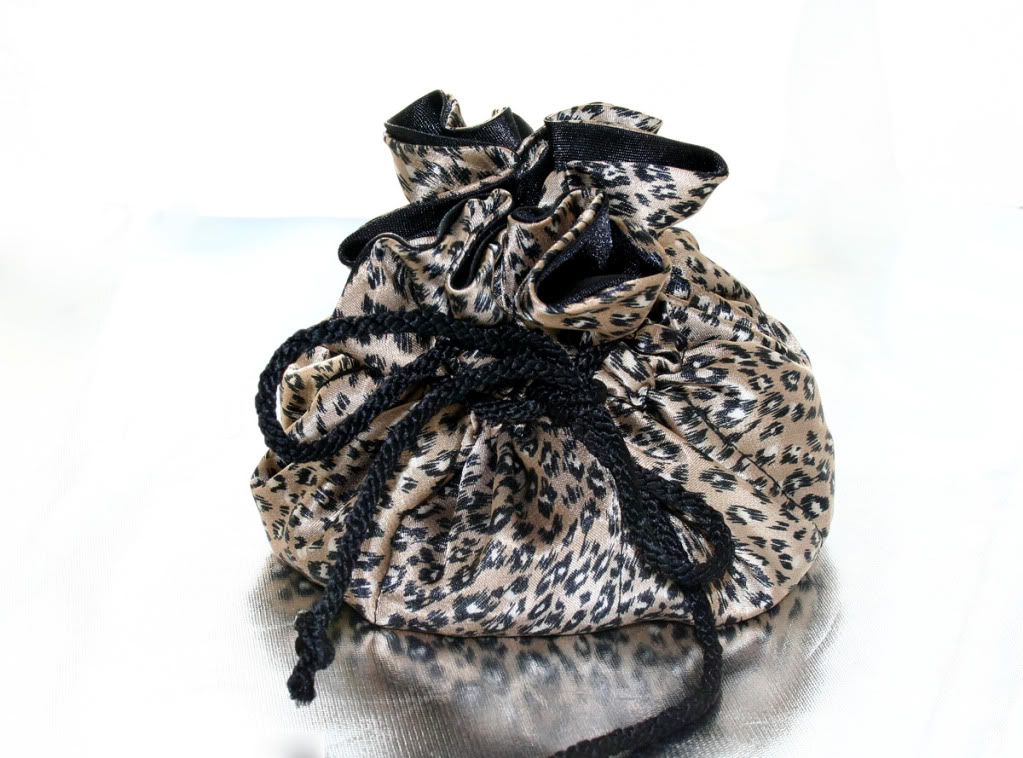 leopard print jewellery pouch
