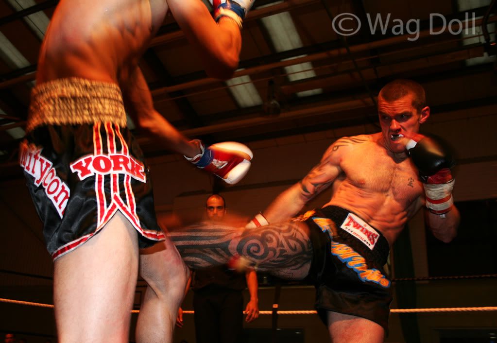 Muay Thai fighters in ring