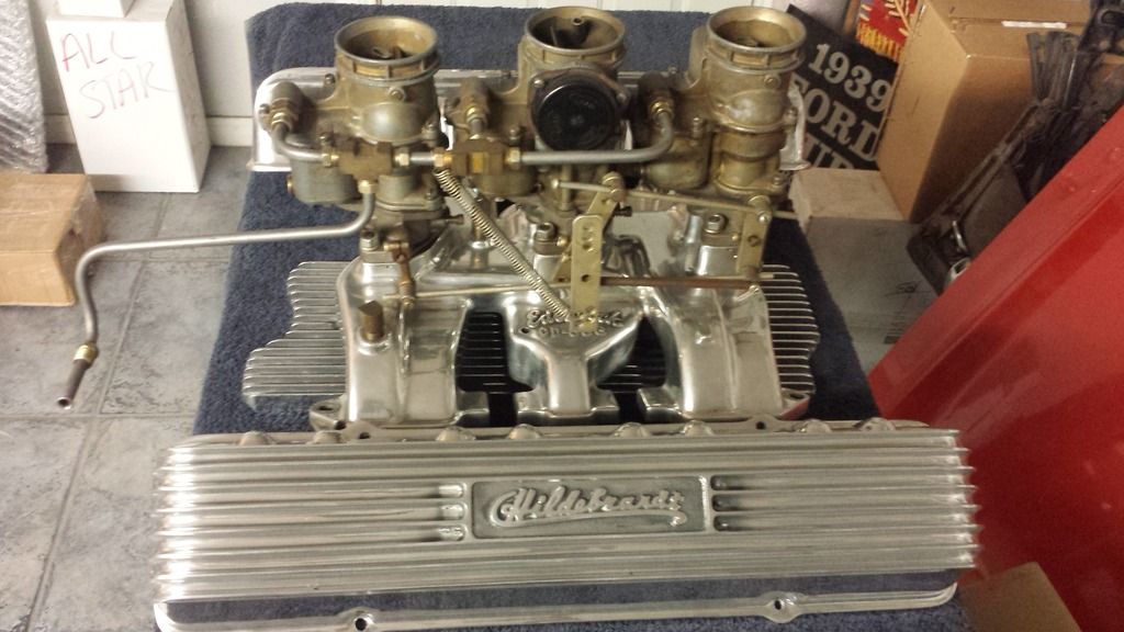 1959 390 Cadillac motor and trans with 3 deuces The H.A.M.B.