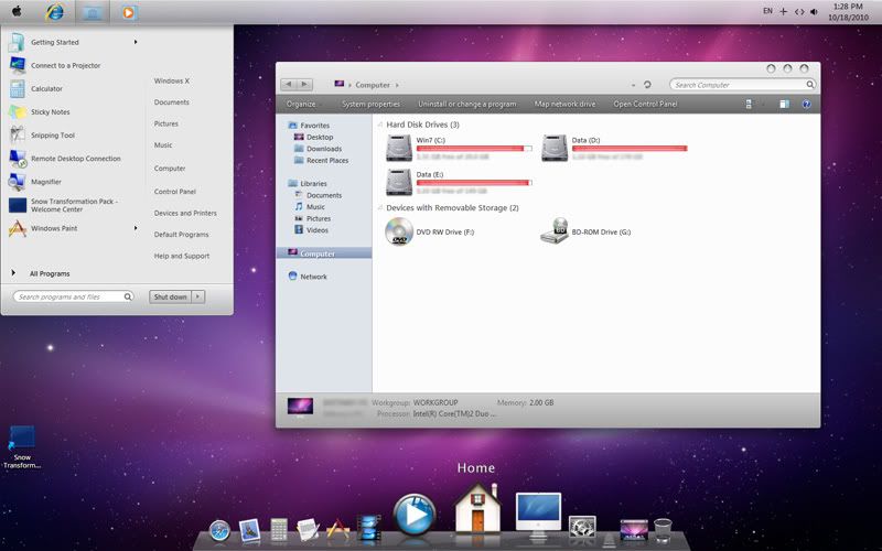 Mac OS X Tema 2-Win 7 Uyumlu Mac OS X Tema 2-Win 7 Uyumlu