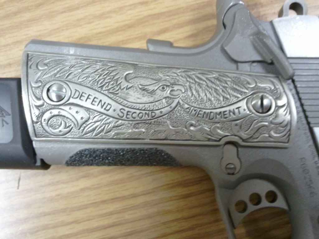 PEWTER AMERICAN EAGLE 1911 GRIPS