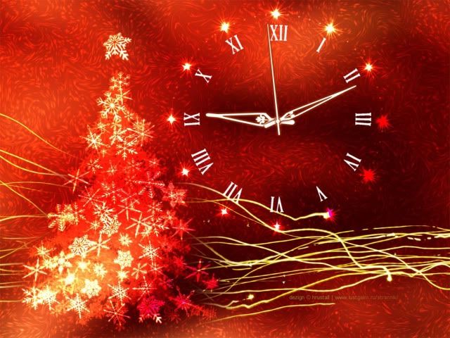 Parlak Altın Noel Saati Ekran Koruyucu Parlak Altın Noel Saati Ekran Koruyucu