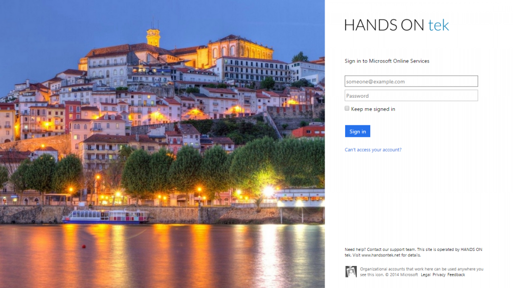 Customize your Office 365 Sign In page HANDS ON tek