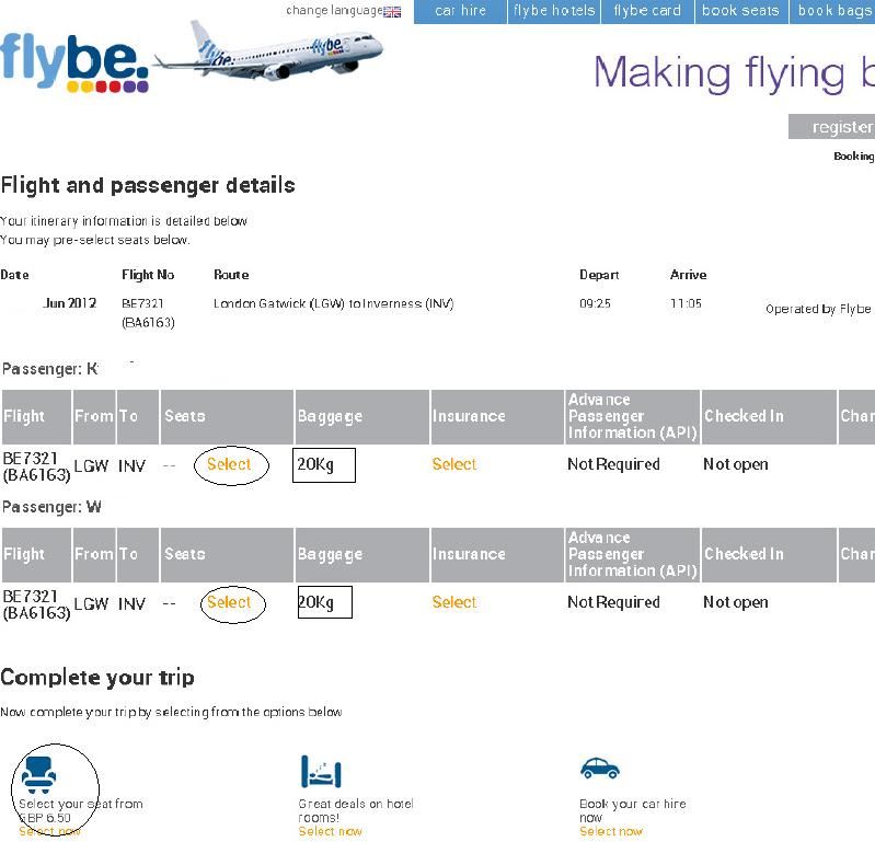 flybe add baggage