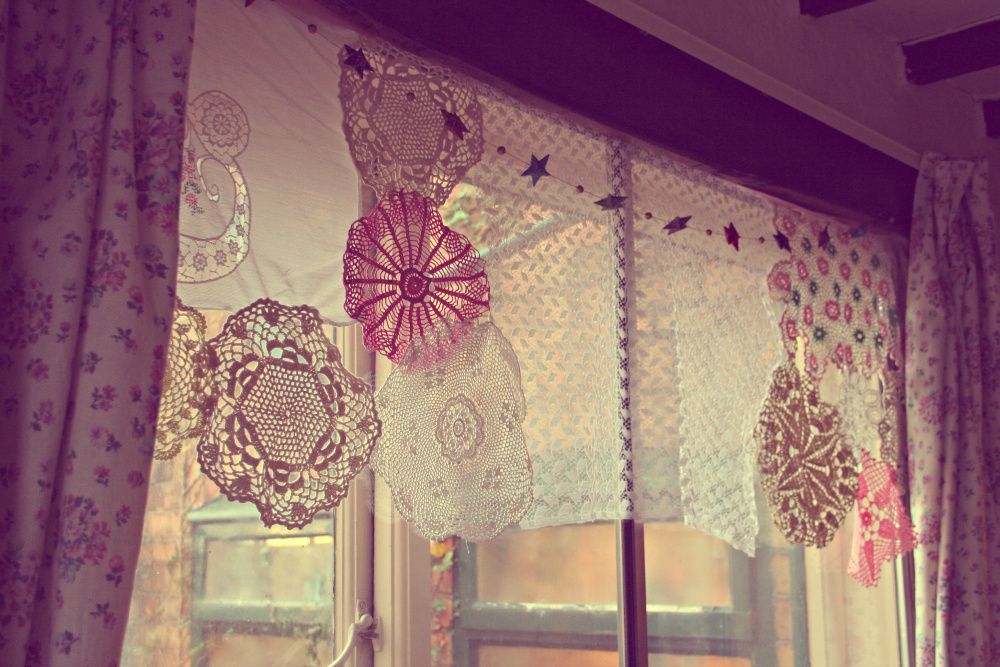 Make A Beautiful Doily Curtain Polly Jemima Enchanted Pixie