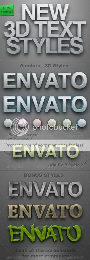 GraphicRiver - New 3D text Styles for Photoshop