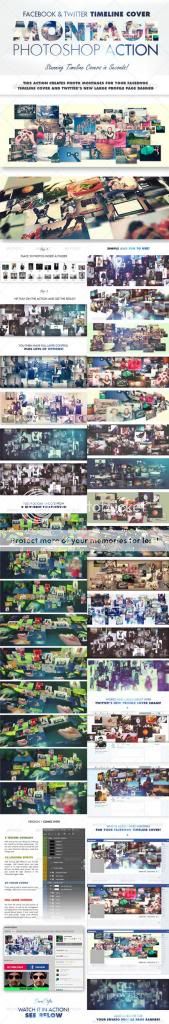 GraphicRiver Facebook & Twitter Timeline Cover Montage Action