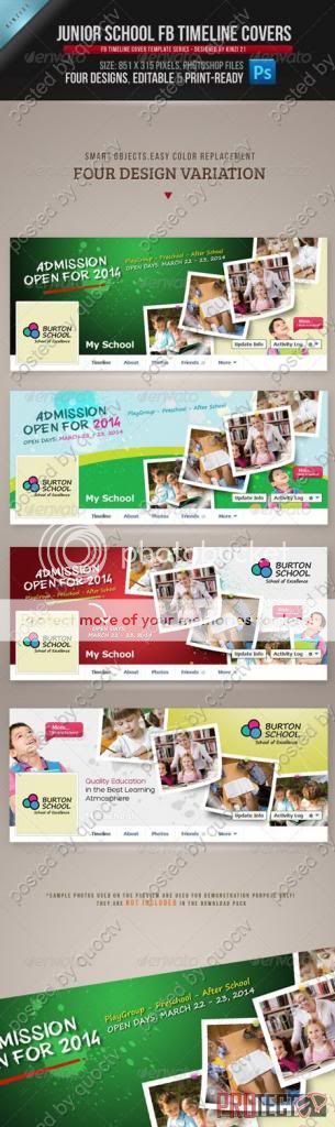 GraphicRiver Junior School FB Timeline Covers