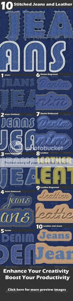 GraphicRiver Stitched Jeans and Leather