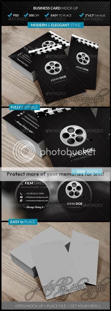 GraphicRiver Verticle Business Card Mock-Up-Photoshop PSD