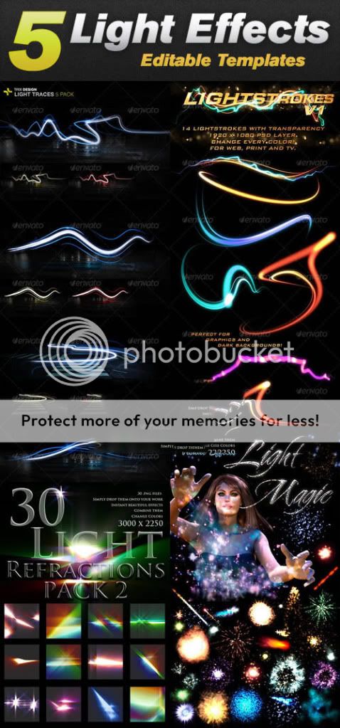 Graphicriver Magic Light Effects Bundle-Photoshop Işık Efektleri Paketi