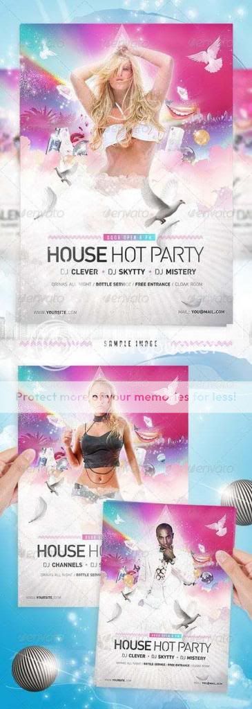 House Party Disco Flyer Template