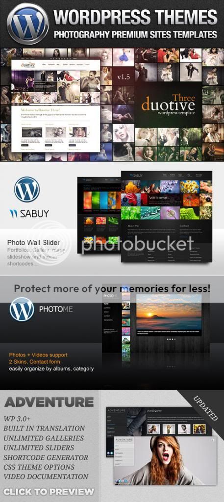 ThemeForest Photography Wordpress Themes Bundle