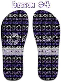 Custom Flip Flops Cheerleader Sublimation  