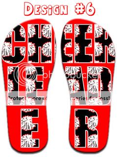 Custom Flip Flops Cheerleader Sublimation  