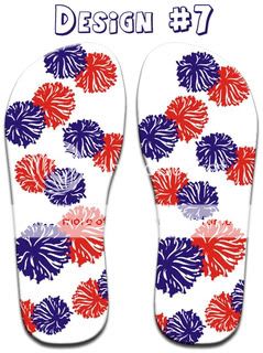 Custom Flip Flops Cheerleader Sublimation  