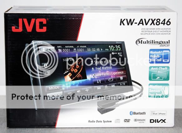 JVC KW AVX846 Bluetooth 7 Screen LCD DVD  iPOD Car Player Receiver 